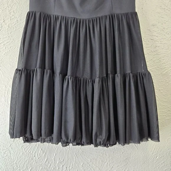 Blogilates Ballerina Active Dress Small Black Short Lined Ruffle Pleated Tiered - Picture 5 of 11